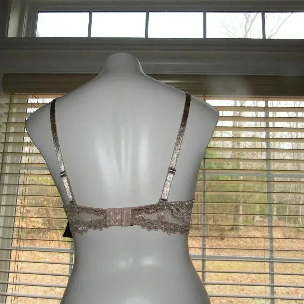 NWT Rene Rolfe Slight Push-Up Tan Lace Bra Sz 36B - Picture 4 of 7